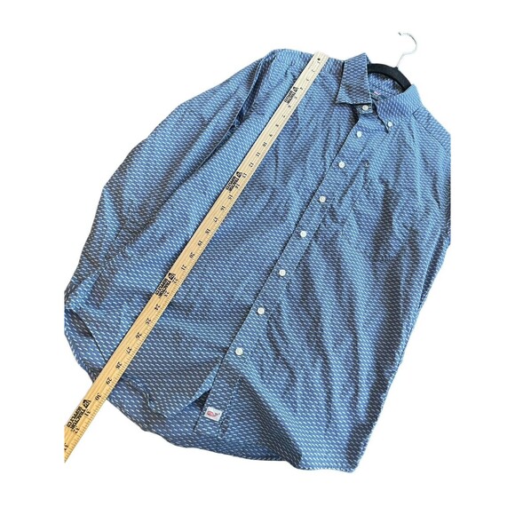 Vineyard Vines Slim Fit Murray Mens meduim M Blue Fish Pattern Long Sleeve Adult - Picture 8 of 10